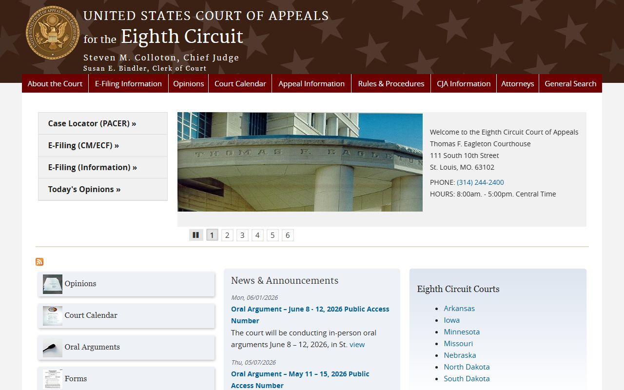 Knox County Circuit Court appeal distinction Eighth Circuit