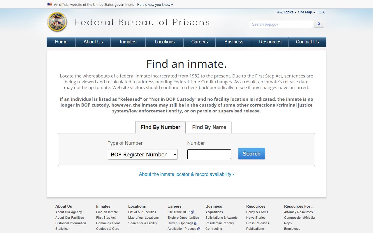 Knox County court records federal inmate locator distinction