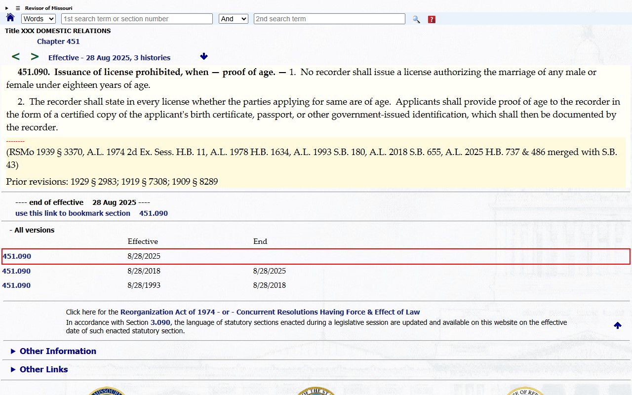 Knox County marriage records solemnization and return statute