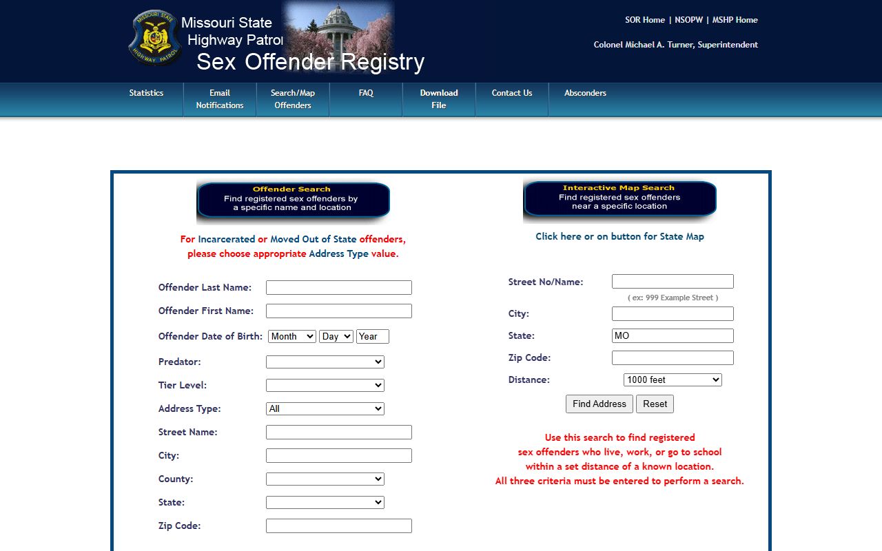 Knox County warrant search Missouri Highway Patrol registry context
